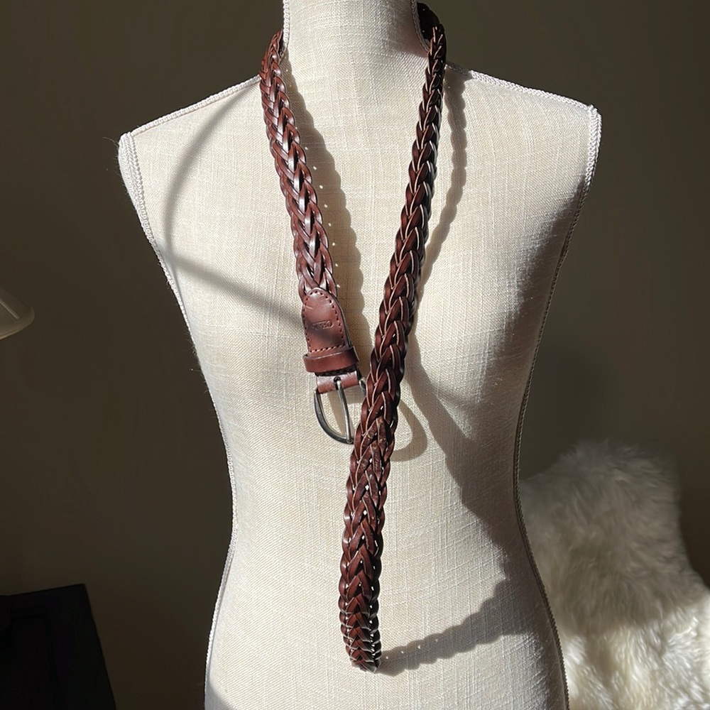 Chaps, leather braided belt sizes 8-10 (can be wrapped to tie for smaller sizes)